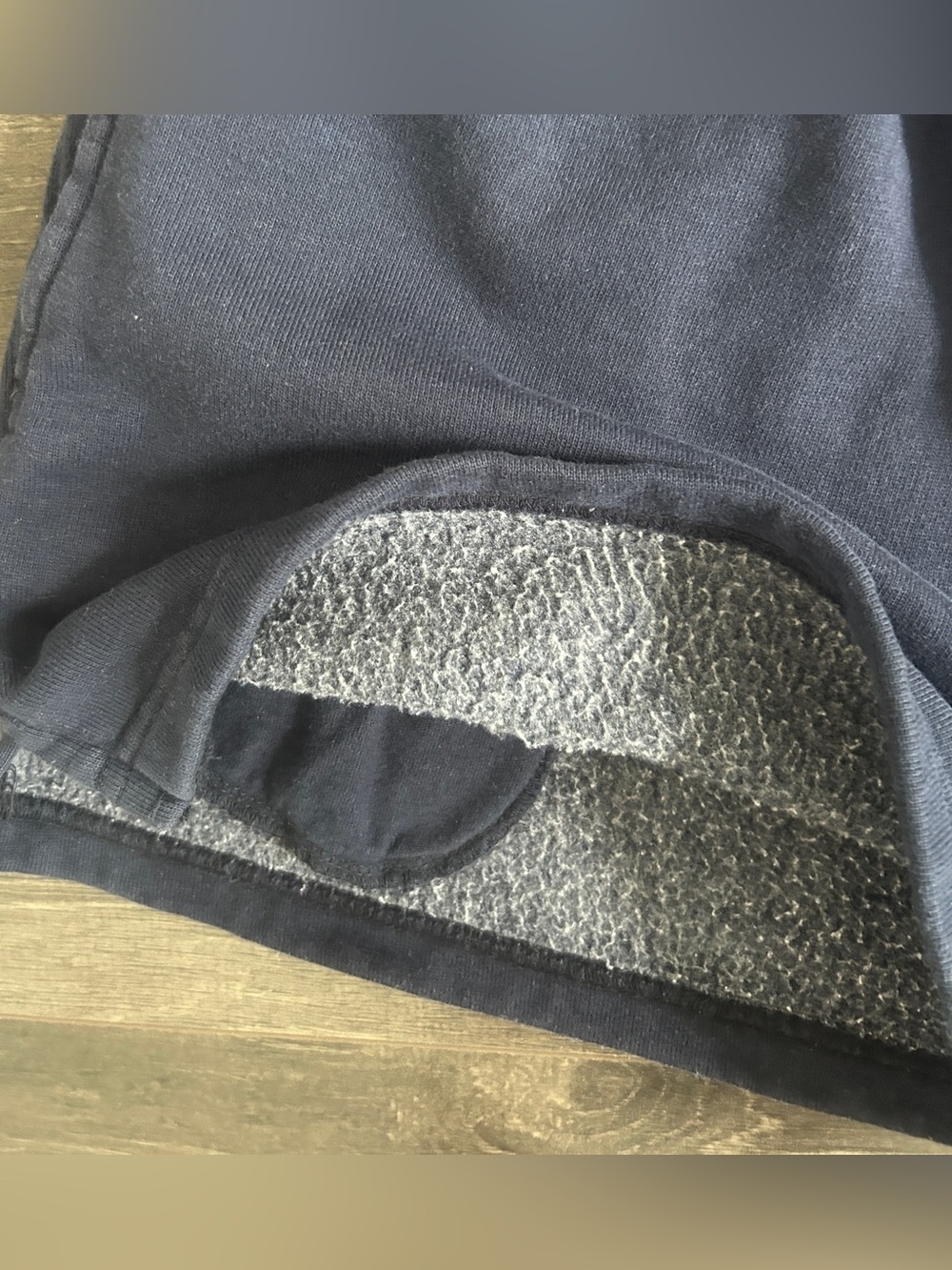 Brandy Melville Navy Blue Fleece Sweat Shorts Elastic Drawstring Waist /One Size - Picture 4 of 7